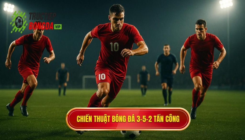 Chiến thuật bóng đá 3-5-2 tấn công