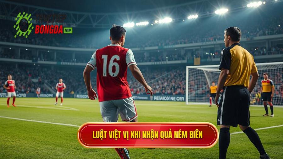 1. Luật việt vị khi nhận quả ném biên